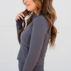 Cropped Half Zip Active Sweatshirt 19 Cropped Half Zip Active Sweatshirt -Women's Clothing Store BB 2165 381482