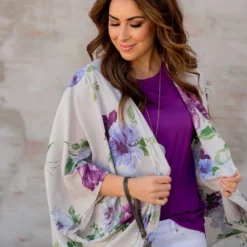 Purple Floral Kimono -Women's Clothing Store BB 2167 ef7deb82 568d 4018 850d feafced041fe 248934