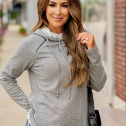 Heathered Side Zip Hoodie