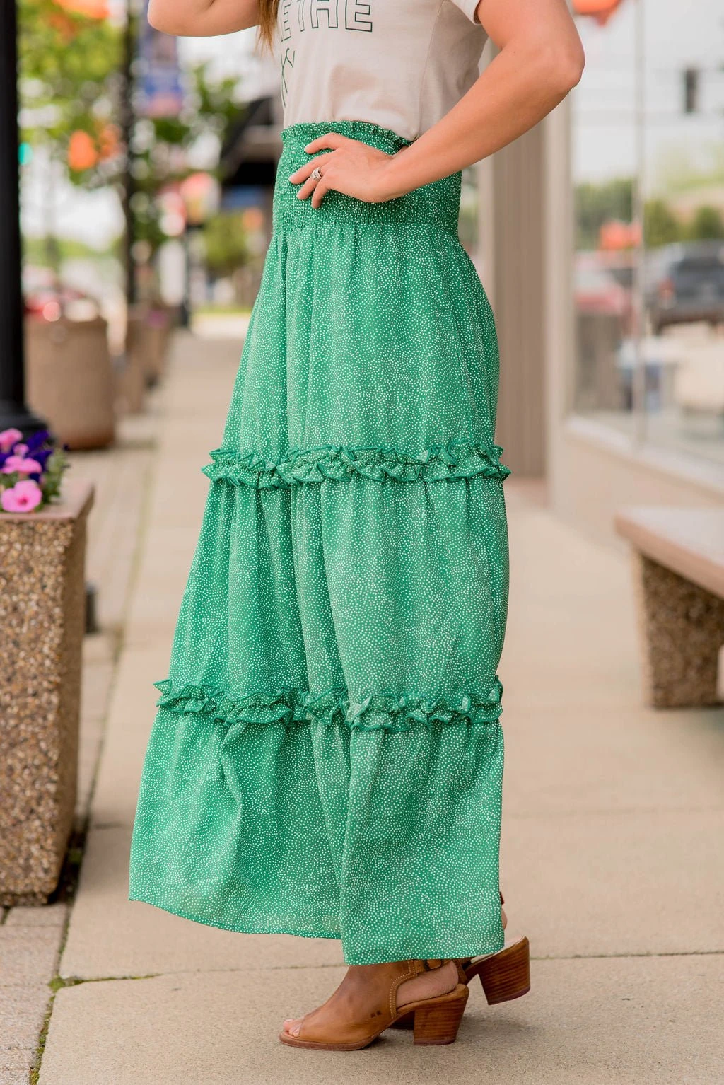 Mini Dottie Tiered Maxi Skirt 4 Mini Dottie Tiered Maxi Skirt - Image 4