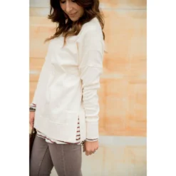 Detailed V Sweatshirt -Women's Clothing Store BB 2223 3ac3c943 e452 4cec a1f2 2cc031ae85ca