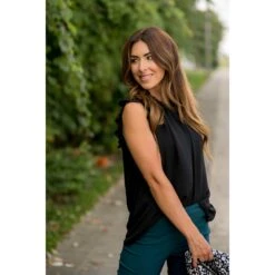 Dressy Ruffle Cinch Tank Blouse -Women's Clothing Store BB 2238 03f2075f b75f 4372 aef1 a3006933a7cf