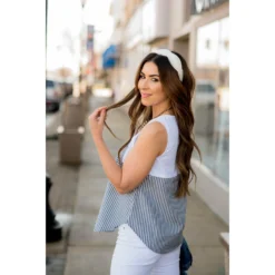 Striped Bottom Pocket Tank 23 Striped Bottom Pocket Tank -Women's Clothing Store BB 2239 52e7ea91 8da6 48e3 be33 eaf1b2095414