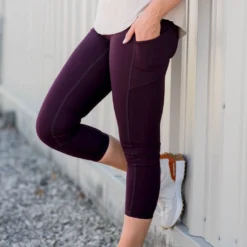 Cropped Thick Stitched Side Pocket Leggings -Women's Clothing Store BB 2242 344468