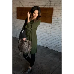 Scalloped 3/4 Sleeve Dress -Women's Clothing Store BB 2290