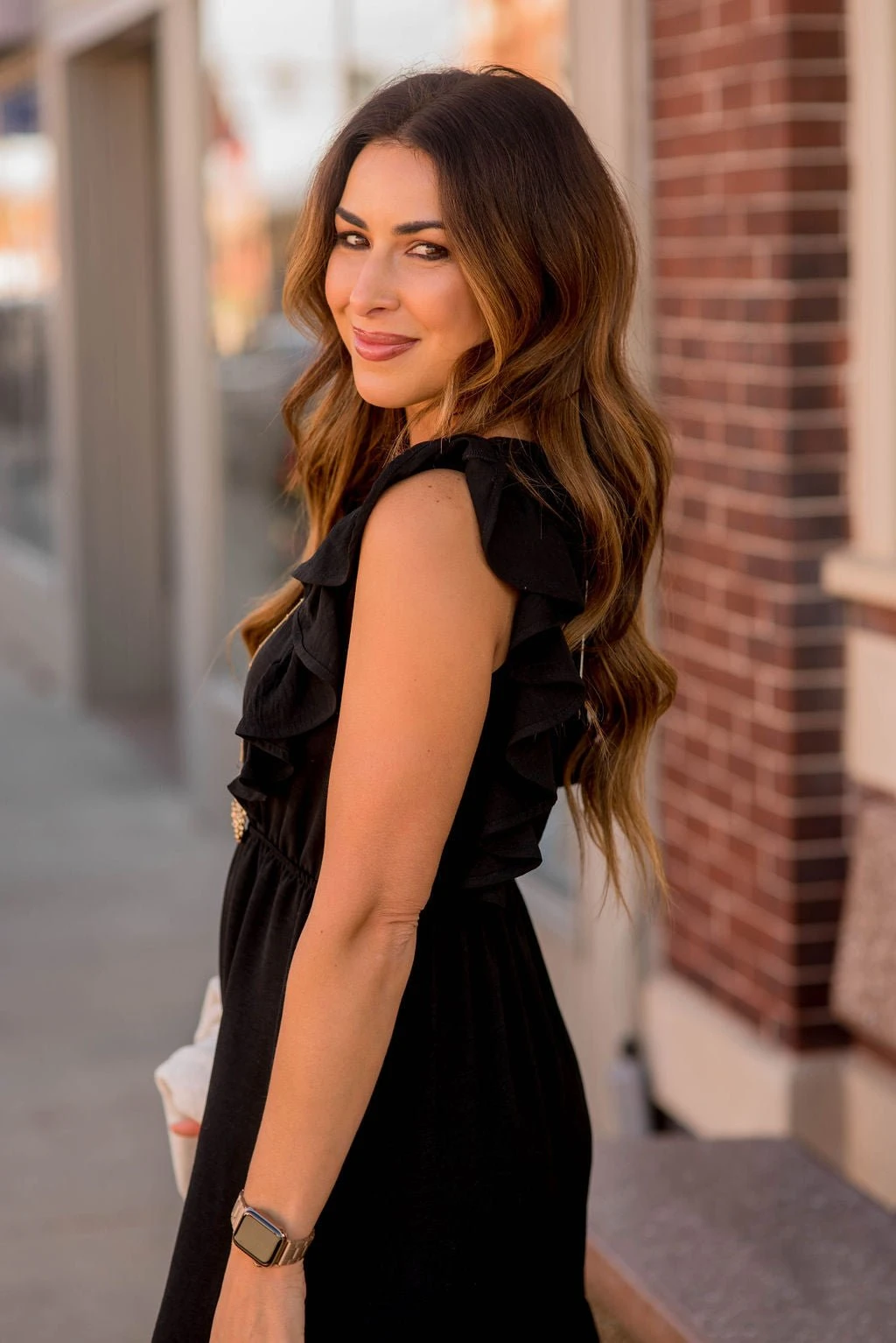 Flutter Accented Cinched Waist Dress 5 Flutter Accented Cinched Waist Dress - Image 5