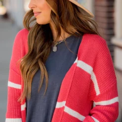 Striped Rugby Cardigan -Women's Clothing Store BB 2326 b8d3f890 6998 47b8 ae57 03f24d2602a1