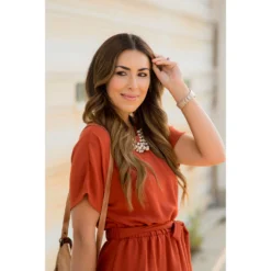 Short Sleeve Tie Dress -Women's Clothing Store BB 2329
