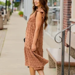 Textured Dot Ruffle Bottom V Midi Dress 34 Textured Dot Ruffle Bottom V Midi Dress -Women's Clothing Store BB 2359 074919ea 5c32 4467 ae33 b696ff293df0 139801