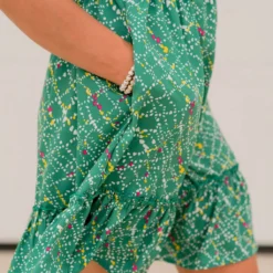 Splattered Ruffle Accented Dress -Women's Clothing Store BB 2361 d4fa4b02 398e 4342 a586 a167eb9ab723 899974