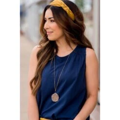 Cinched Shoulder Accent Tank -Women's Clothing Store BB 2369 2defeea1 9637 40f7 a940 668a483fdbfd