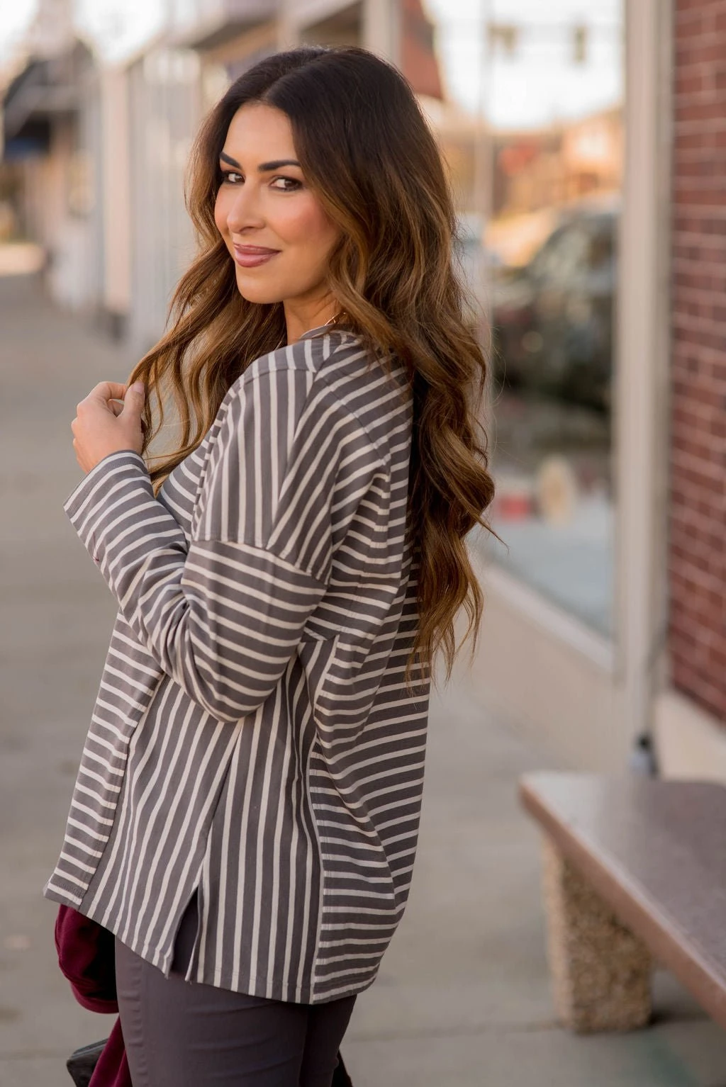 Mixed Stripes Side Accented Tee 6 Mixed Stripes Side Accented Tee - Image 6