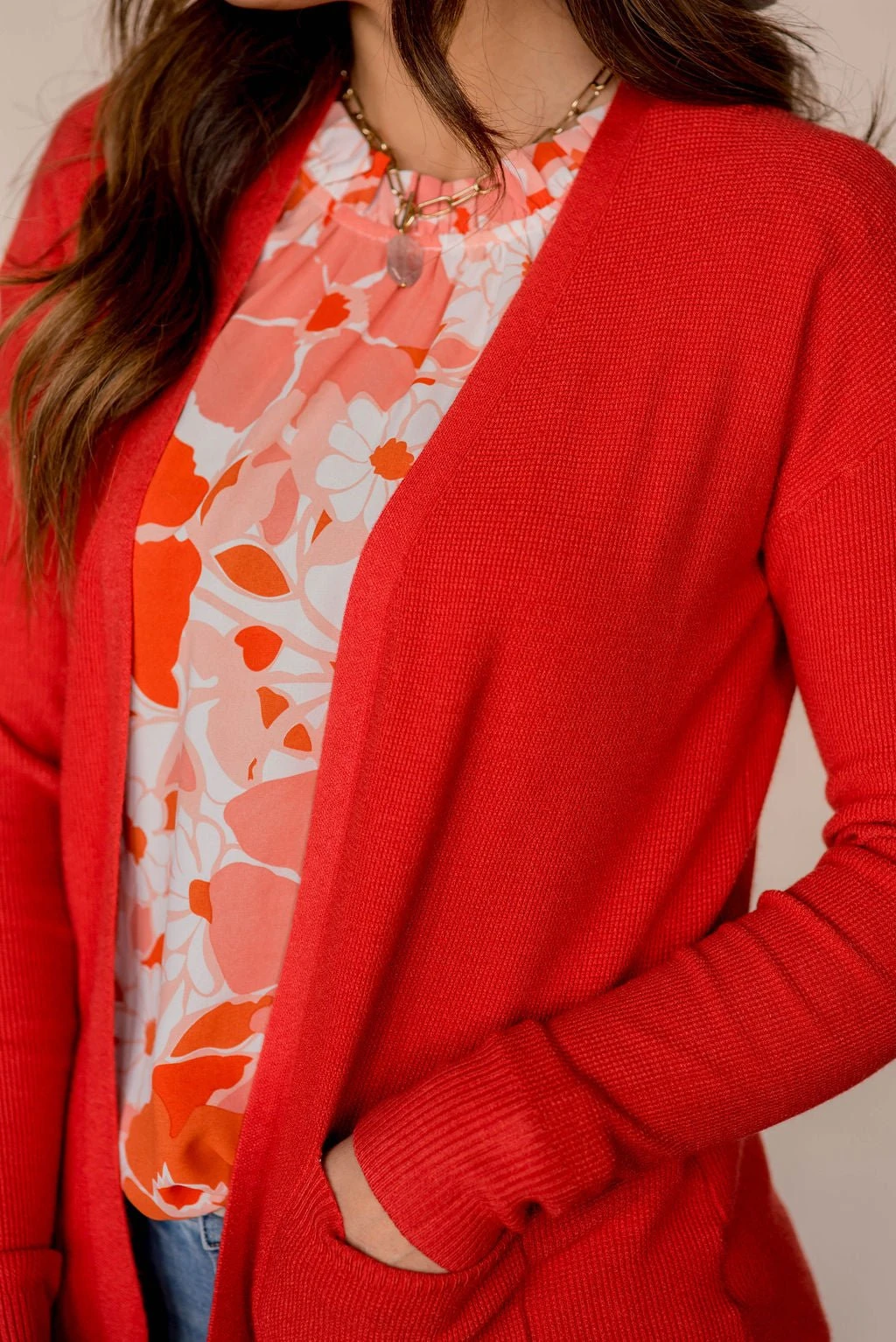 Basic Waffled Cardigan 5 Basic Waffled Cardigan - Image 5