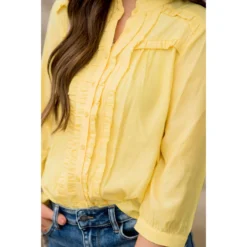 Ruffled Up 3/4 Sleeve Blouse -Women's Clothing Store BB 2395 0eb1f5a0 9814 48a5 818d aab040b96540