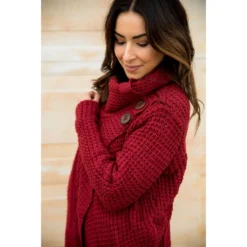 Double Side Button Wrap Cardigan -Women's Clothing Store BB 2421 580197