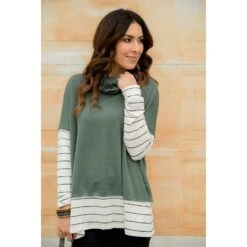 Hint Of Stripes Cowl Neck 18 Hint Of Stripes Cowl Neck -Women's Clothing Store BB 2424 ec0f1411 dbc8 4717 b89d 1a471df8364e