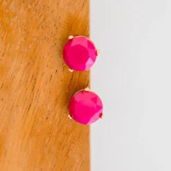 Circular Gemstones Stud Earrings