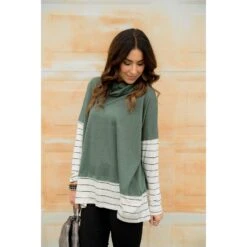 Hint Of Stripes Cowl Neck 19 Hint Of Stripes Cowl Neck -Women's Clothing Store BB 2426 a111408c 90dd 4bfa a63c d33d957cd003