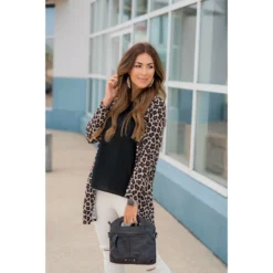 Basic Leopard Tunic Cardigan -Women's Clothing Store BB 2429 703bea37 7a30 44b0 b9d0 f8bf3b8f22f8