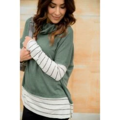 Hint Of Stripes Cowl Neck 20 Hint Of Stripes Cowl Neck -Women's Clothing Store BB 2432 62738811 51b2 4475 b1c6 6feed56340b5