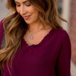 Dressy Ruffle V-Neck Blouse -Women's Clothing Store BB 2433 91098c4c d784 450c 982e 5440ba5c5b57 581125