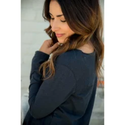 Cotton Slub Long Sleeve Tee -Women's Clothing Store BB 2446