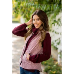 Polka Dot Sherpa Lined Vest -Women's Clothing Store BB 2446 ecbd015f 18b1 4efd bb92 113e12d7deaa