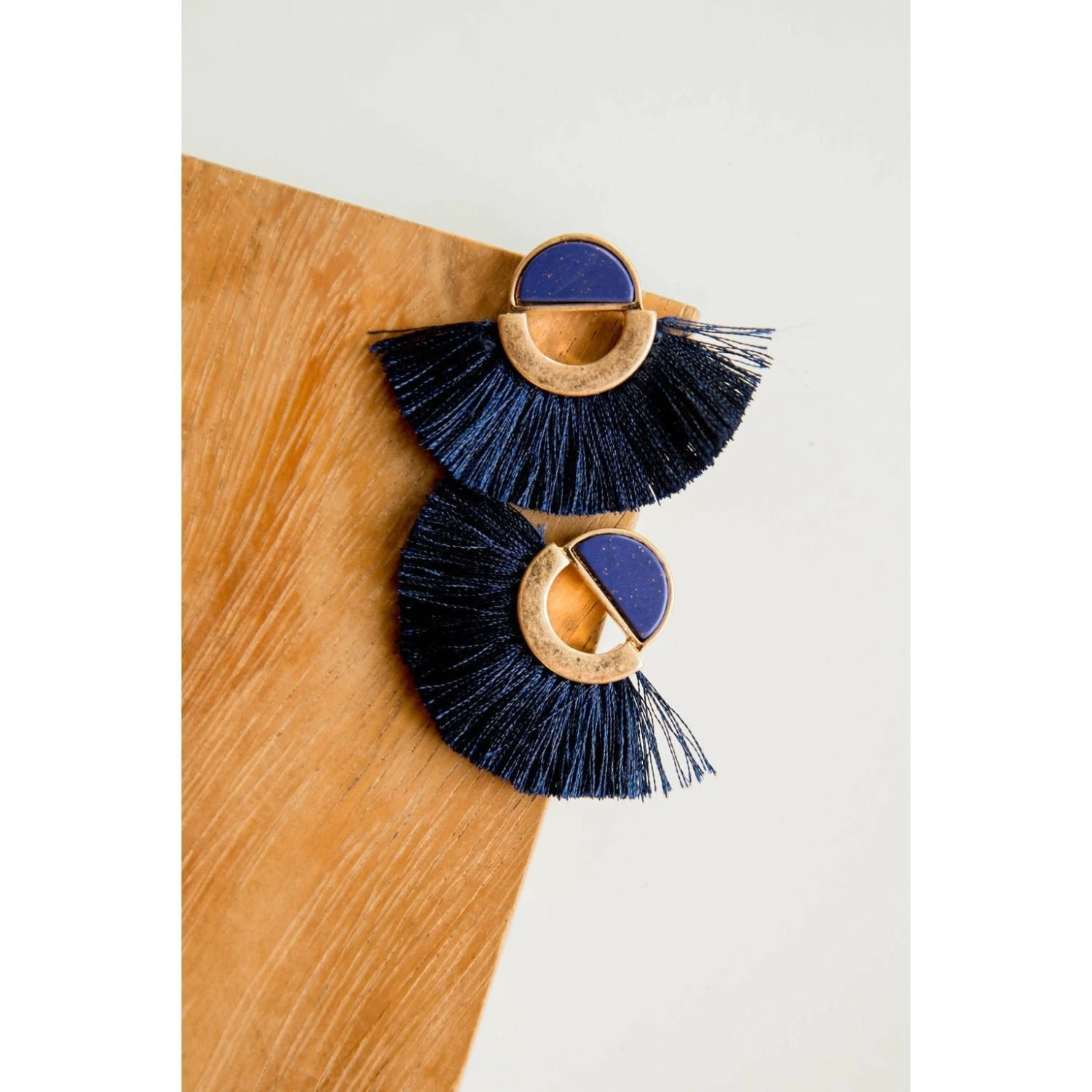 Color Pop Fringe Accent Earrings 2 Color Pop Fringe Accent Earrings - Image 2