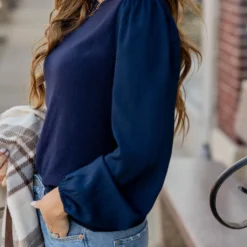 Simple Ribbed Body Blouse Sleeve Tee -Women's Clothing Store BB 2489 f374960f 7b44 4bff afbf aa05de5ad1c7