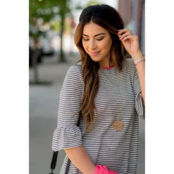 Trim Flutter Dress -Women's Clothing Store BB 2501 73938d9d 0713 443d 894e 0e838710c2a5