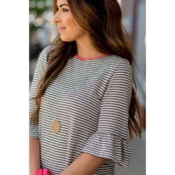 Trim Flutter Dress -Women's Clothing Store BB 2504 18b72b3a 1287 42a1 a096 3b483f0c5ec4