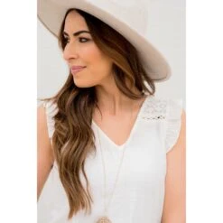 Diamond Cut Out Ruffle Trim Tank -Women's Clothing Store BB 2529 a203664c e033 49b5 897d b3dffaae33fb