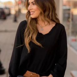 Dressy Ruffle V-Neck Blouse -Women's Clothing Store BB 2573 e5603b2d c9c0 4ca6 9779 b5f71c4ecf78 445627