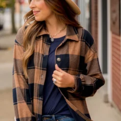 Brilliantly Beautiful Plaid Shacket -Women's Clothing Store BB 2574 ba08a162 ea80 49e2 85d5 46e954fb7a31 121075
