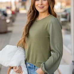 Simple Ribbed Body Blouse Sleeve Tee -Women's Clothing Store BB 2584 289c6ea1 4487 498d b209 c8be8c800f0d