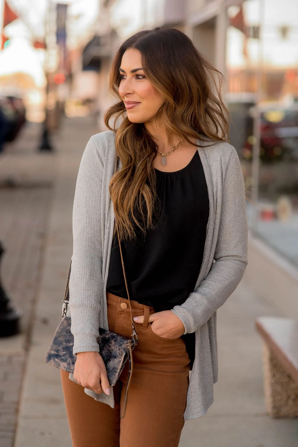 Basic Ribbed Waterfall Cardigan 3 Basic Ribbed Waterfall Cardigan - Image 3