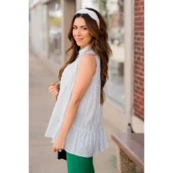 Vertical Striped Ruffle Bottom Tank Blouse 18 Vertical Striped Ruffle Bottom Tank Blouse -Women's Clothing Store BB 2591 74413c08 1b03 4291 8a20 e5b60afbce79