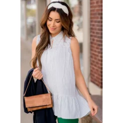 Vertical Striped Ruffle Bottom Tank Blouse 19 Vertical Striped Ruffle Bottom Tank Blouse -Women's Clothing Store BB 2592 7867bcdb 2e98 431e 884f 39ffe30c47cd