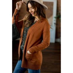 Horizontal Raised Line Cardigan -Women's Clothing Store BB 2599 b26546a8 991f 41b2 b9f9 79bda92e3b52