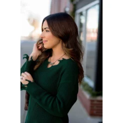 Distressed Sweater -Women's Clothing Store BB 2599 c2e7f54c 8158 4e5b a5b1 c0b1d4833b18