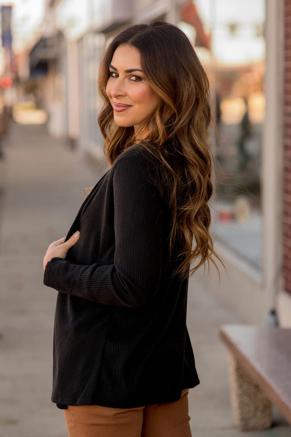 Basic Ribbed Waterfall Cardigan 8 Basic Ribbed Waterfall Cardigan - Image 8