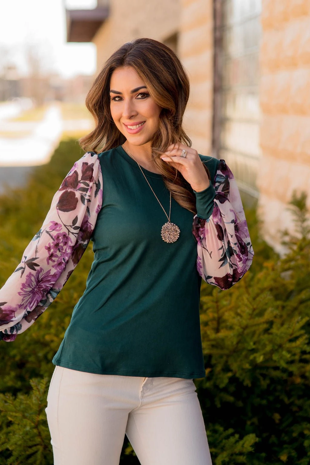 Vintage Blooms Sheer Sleeve Tee 4 Vintage Blooms Sheer Sleeve Tee - Image 4