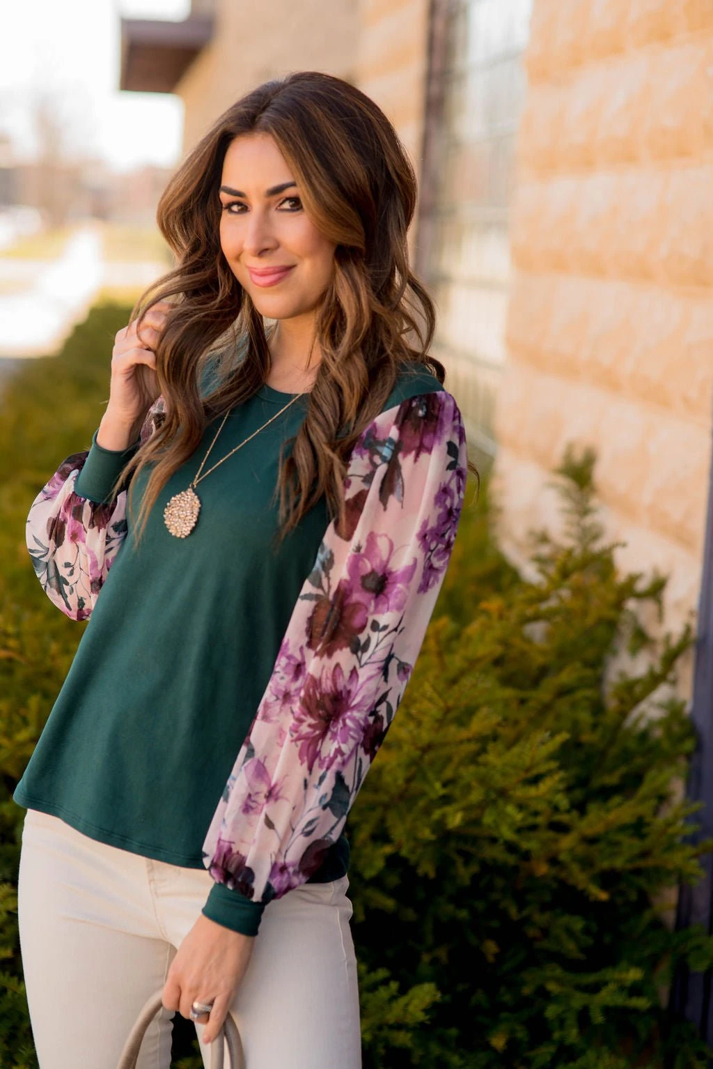 Vintage Blooms Sheer Sleeve Tee 1 Vintage Blooms Sheer Sleeve Tee