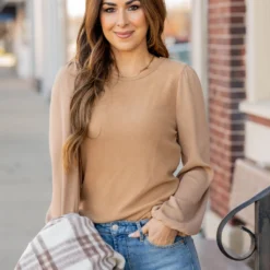 Simple Ribbed Body Blouse Sleeve Tee -Women's Clothing Store BB 2639 08c0b034 2f4f 43a7 9e18 53b0da9c0a33