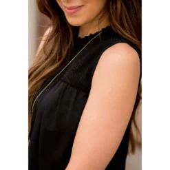 Smocked Top Textured Tank -Women's Clothing Store BB 2645 0219687d 1752 4bca b233 632f6d6572de