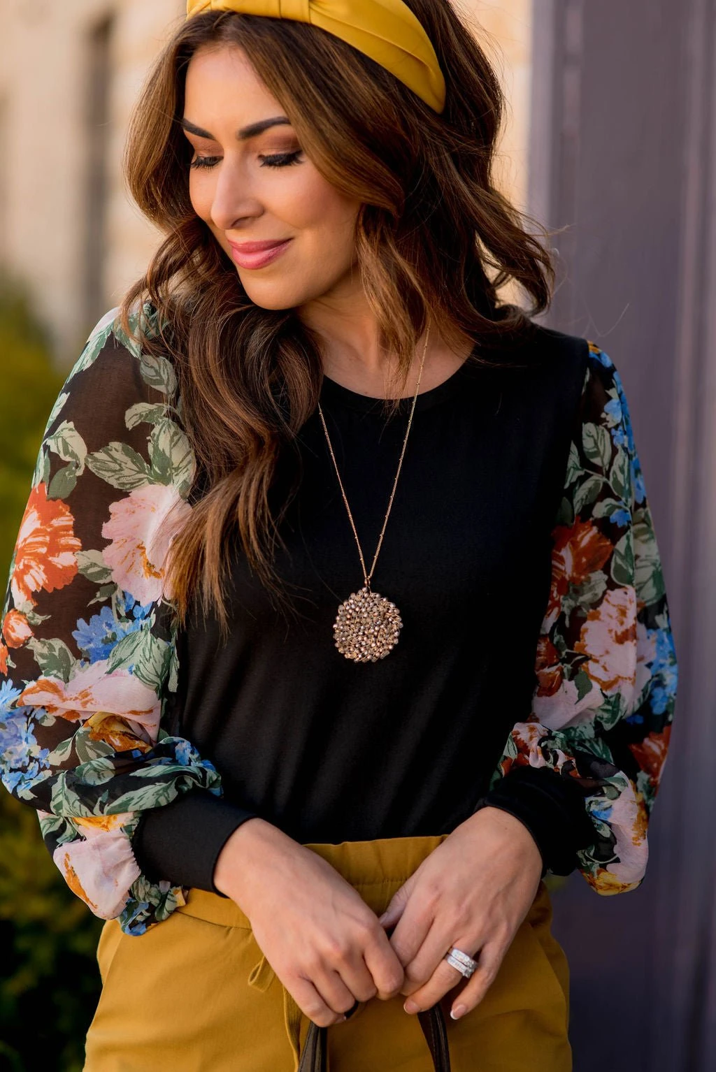 Vintage Blooms Sheer Sleeve Tee 6 Vintage Blooms Sheer Sleeve Tee - Image 6