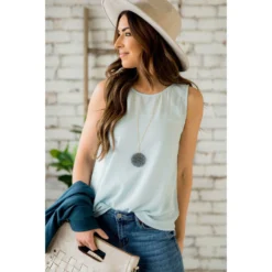 Stitched Vertical Line Tank -Women's Clothing Store BB 2673