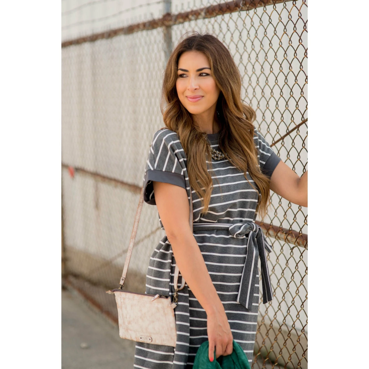 Striped Front Tie Dress 13 Striped Front Tie Dress - Image 13