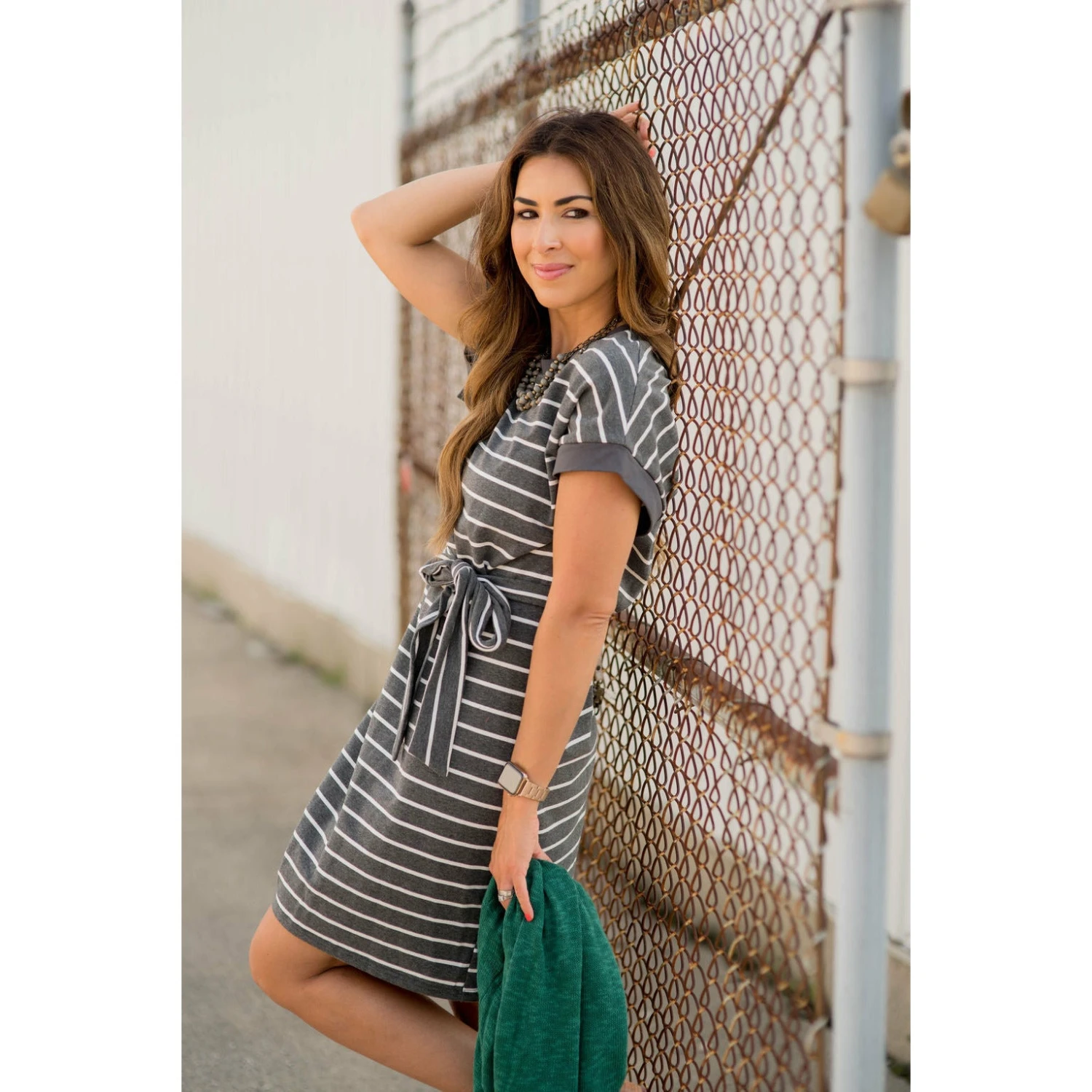 Striped Front Tie Dress 16 Striped Front Tie Dress - Image 16