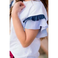 Striped Double Ruffle Accent Tee 19 Striped Double Ruffle Accent Tee -Women's Clothing Store BB 2695 f64d0a2a 7377 4a9e acaf ea67d4e03b54